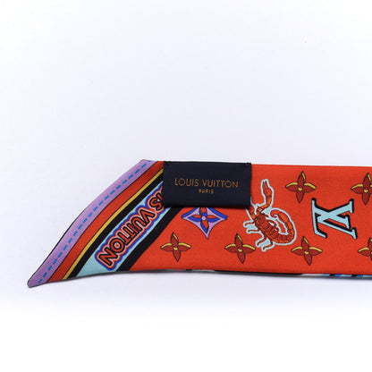 Louis Vuitton Silk Monogram Astro Scorpio Bandeau Red 3 of 3