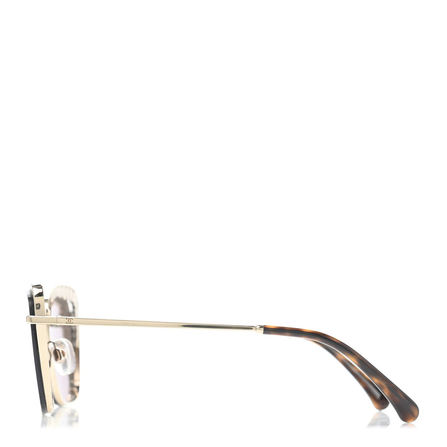 Metal Square Frame Pearl Sunglasses 4235-H Tortoise
