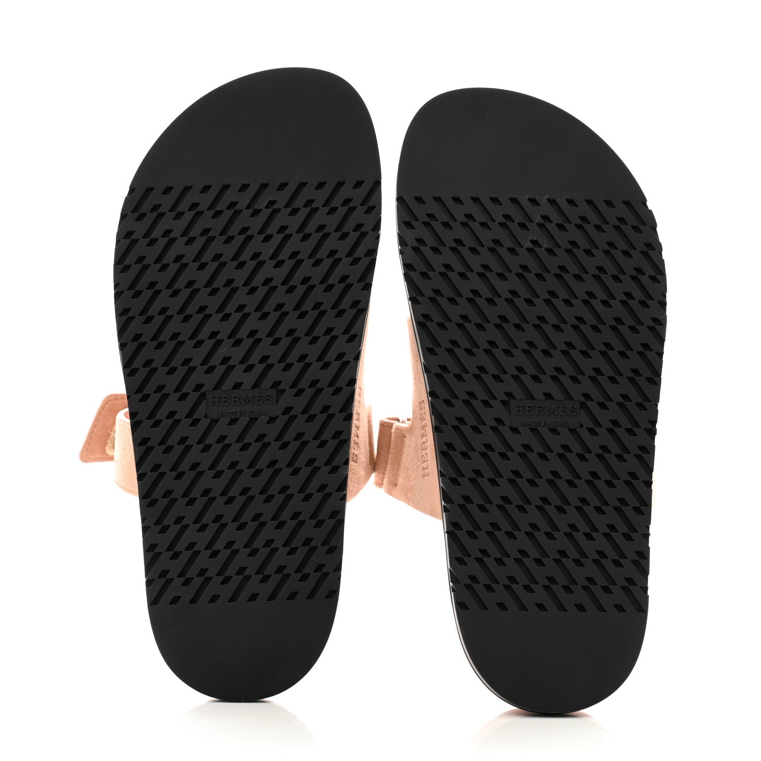 Hermes Suede Goatskin Womens Chypre Sandals 37 Nude 5 of 8