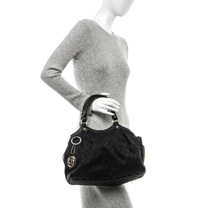 Gucci Monogram Medium Sukey Tote Black 2 of 6