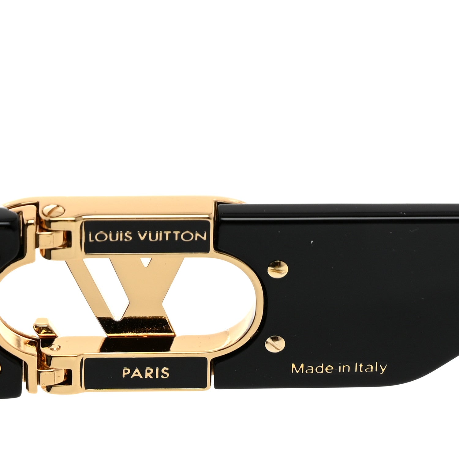 Louis Vuitton Acetate LV Link Square Sunglasses Z1478E Black 6 of 7