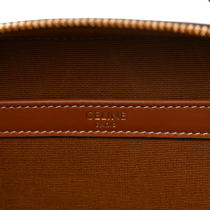 Celine Triomphe Canvas Top Handle Messenger Box Tan 6 of 10