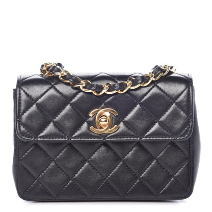 Chanel Lambskin Quilted Extra Mini Flap Black 1 of 8