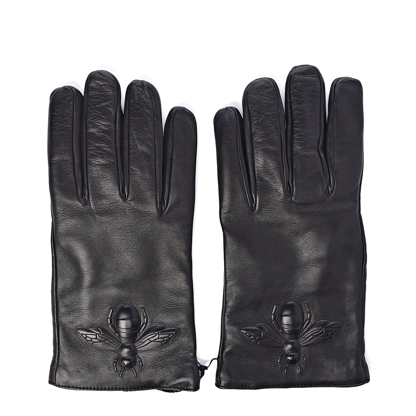 Nappa Bee Embossed Gloves 9 Medium Black