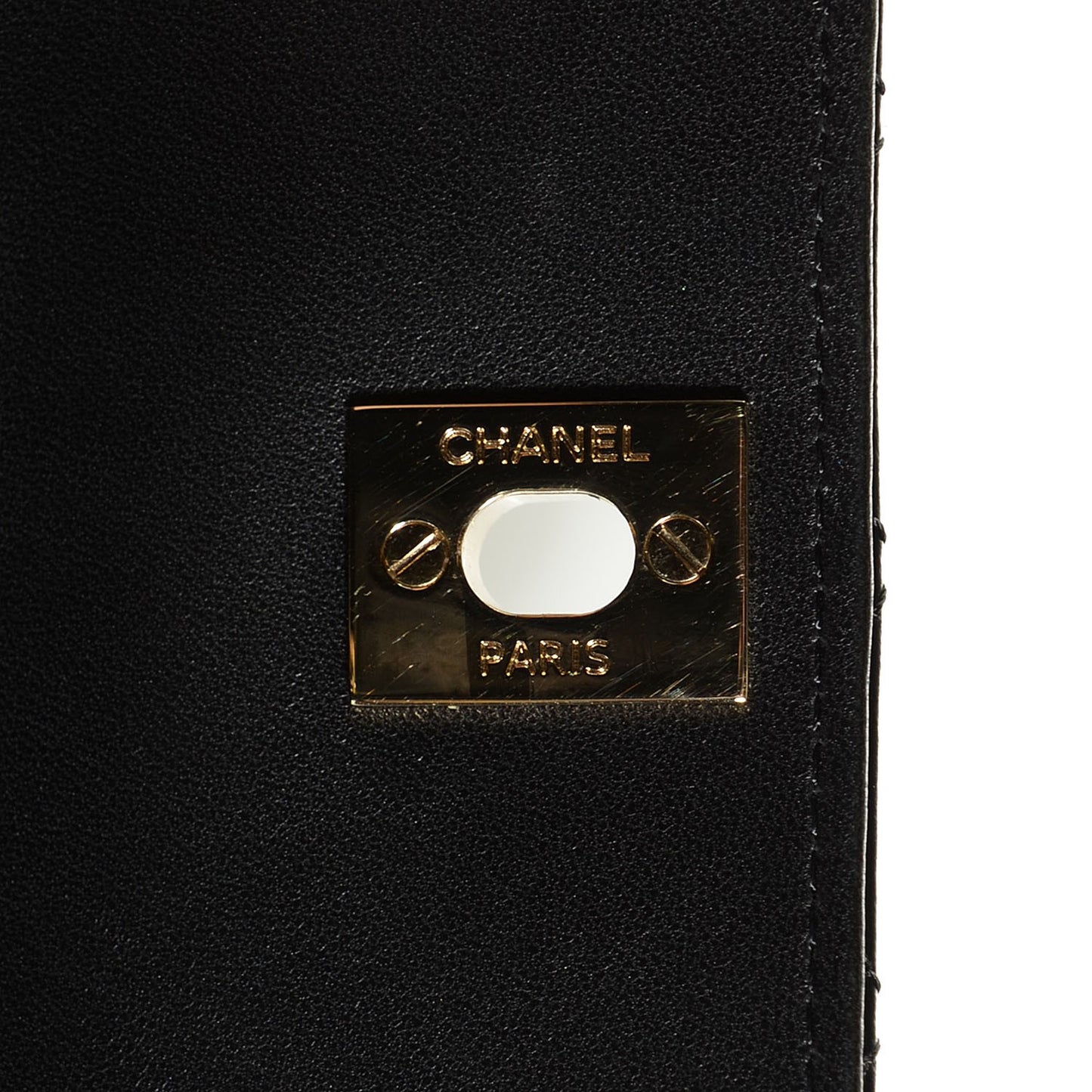 Glazed Calfskin Quilted Mini Square Flap Black