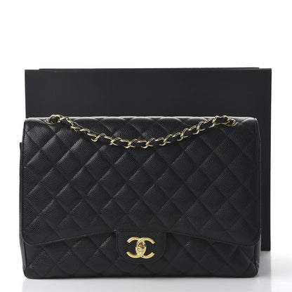 Chanel Caviar Quilted Maxi Double Flap Black 21 of 21