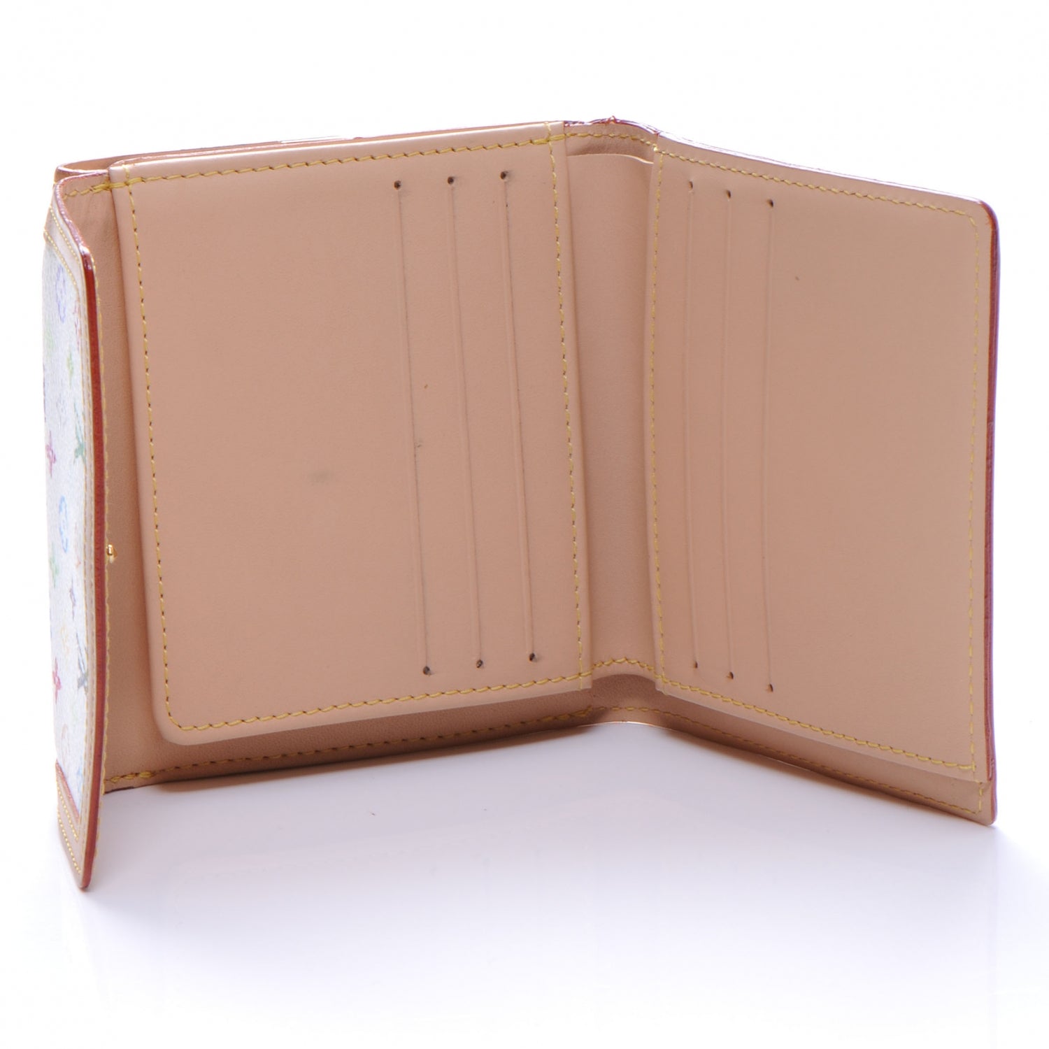 Louis Vuitton Monogram Multicolor Porte-Monnaie Billets Wallet White 4 of 7