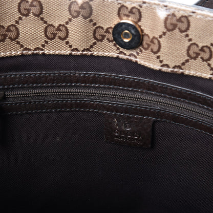 Gucci Crystal Monogram Medium Babouska Shopping Tote Dark Brown 8 of 10