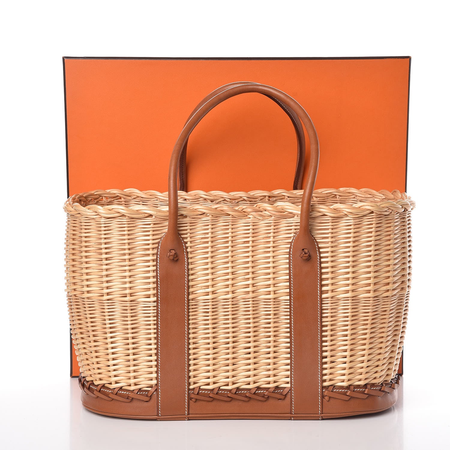 Hermes Barenia Wicker Osier Garden Party 11 of 11