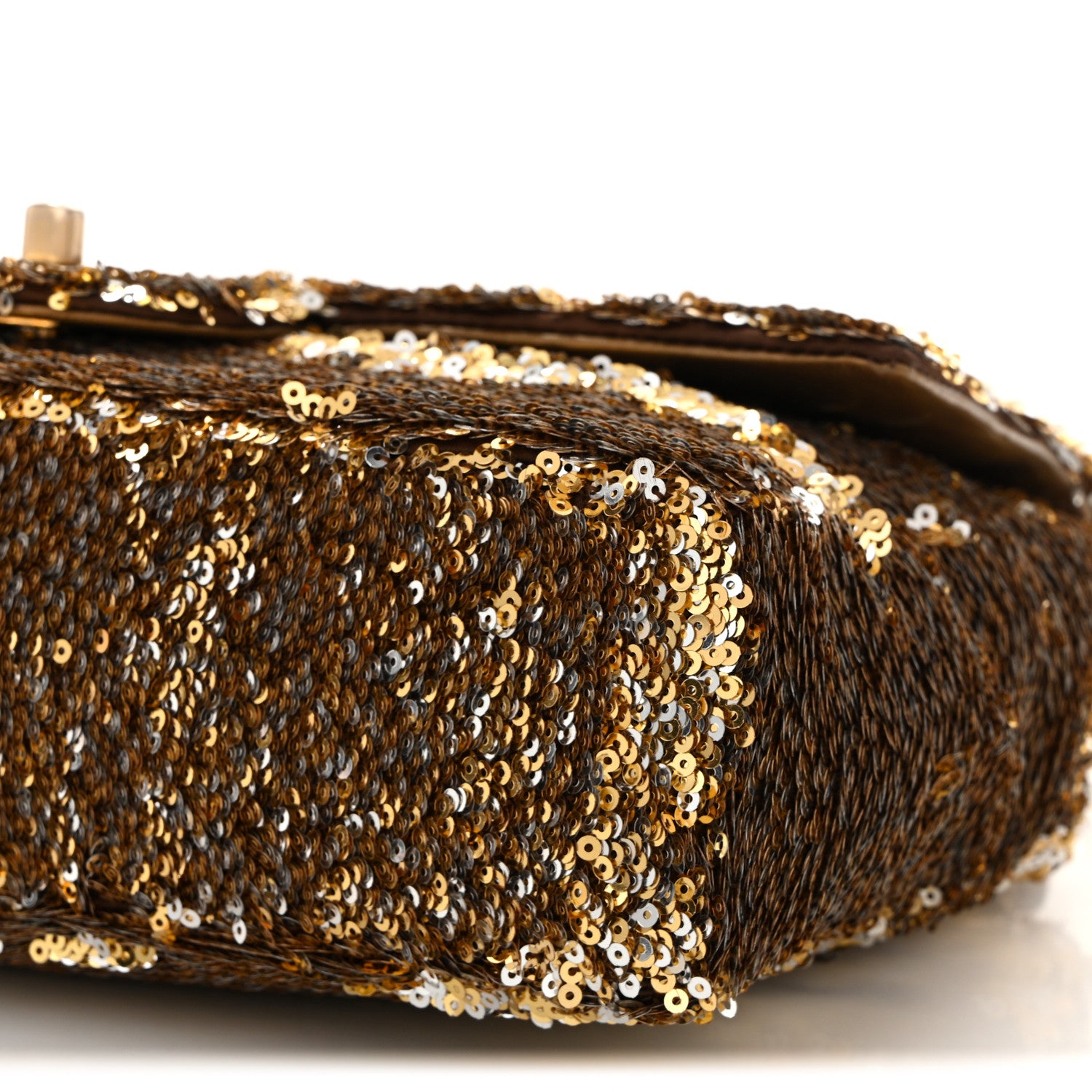 Chanel Sequin Medium Single Flap Gold 10 of 10