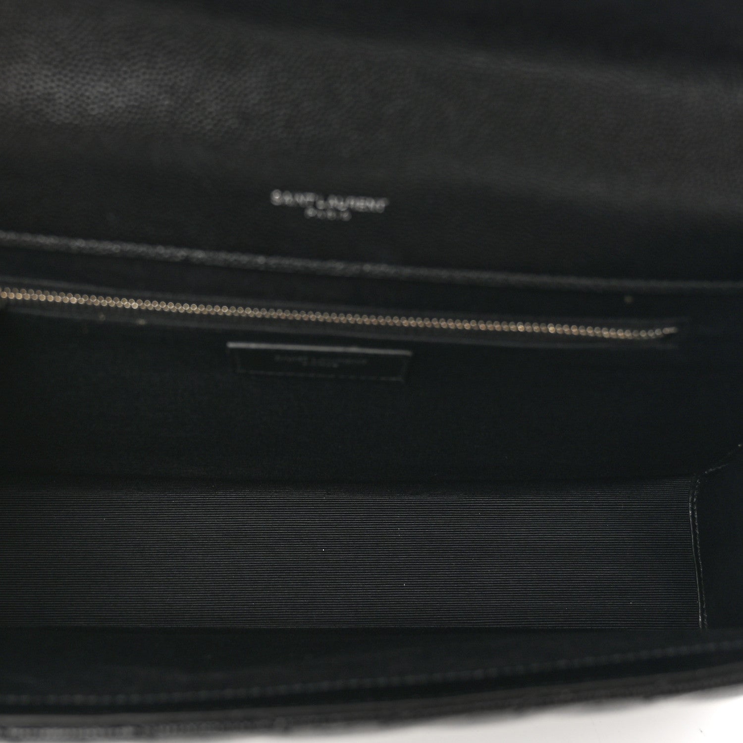 Saint Laurent Grain De Poudre Matelasse Chevron Large Monogram Satchel Black 6 of 10