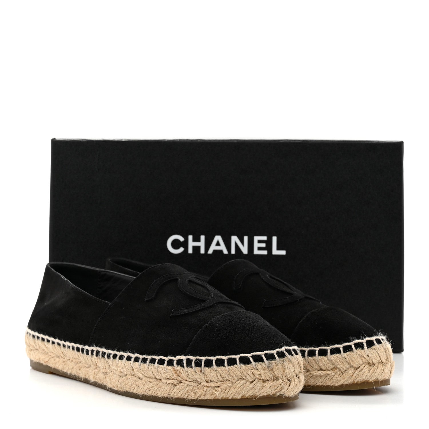 Chanel Suede CC Espadrilles 39 Black 11 of 11
