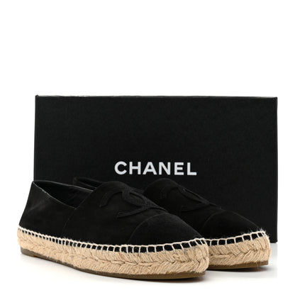 Chanel Suede CC Espadrilles 39 Black 11 of 11