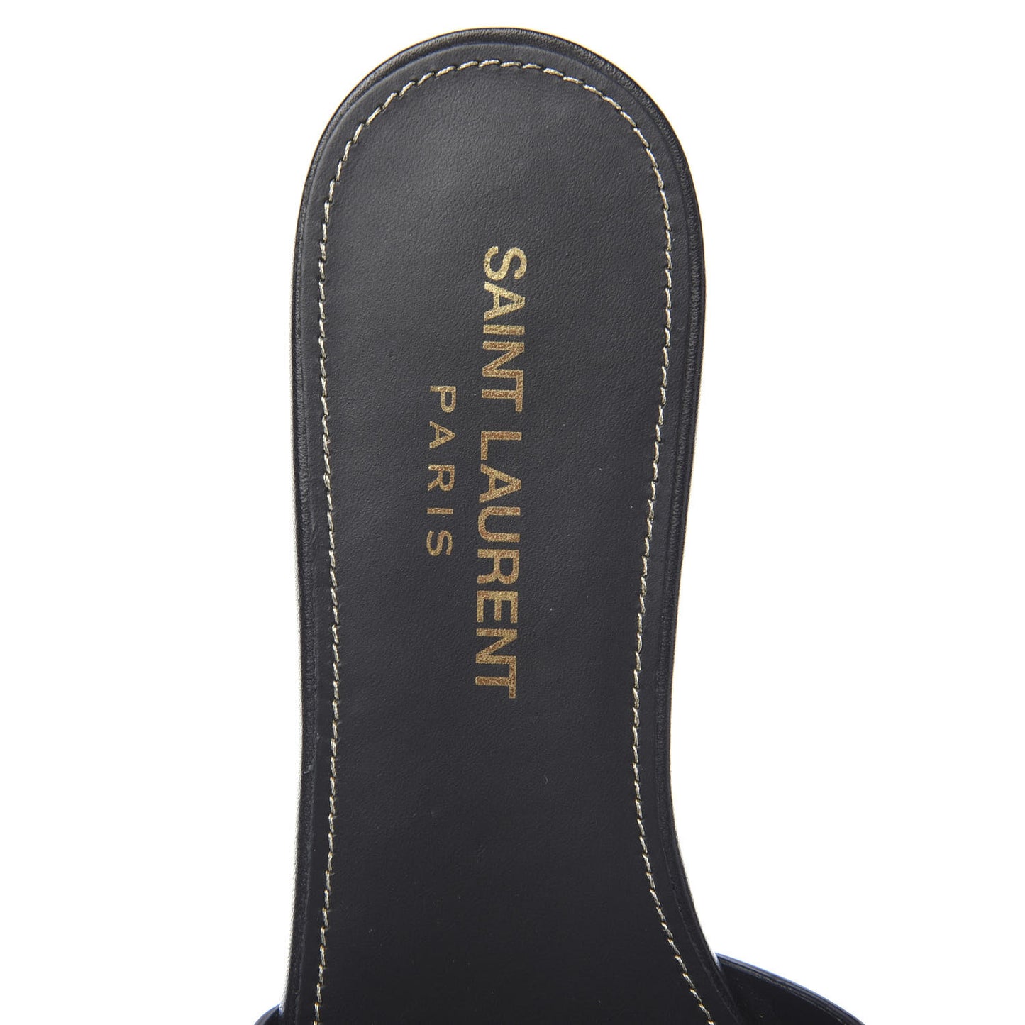Calfskin Nu Pied 05 Slide Sandals 35.5 Black