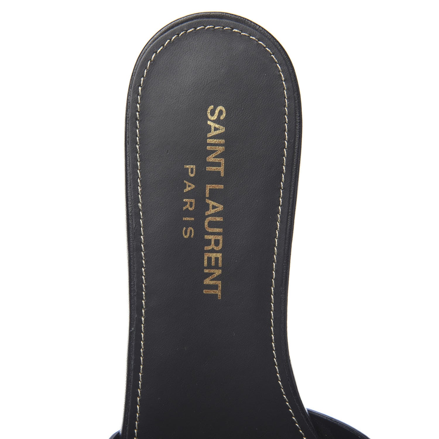 Saint Laurent Calfskin Nu Pied 05 Slide Sandals 35.5 Black 6 of 8