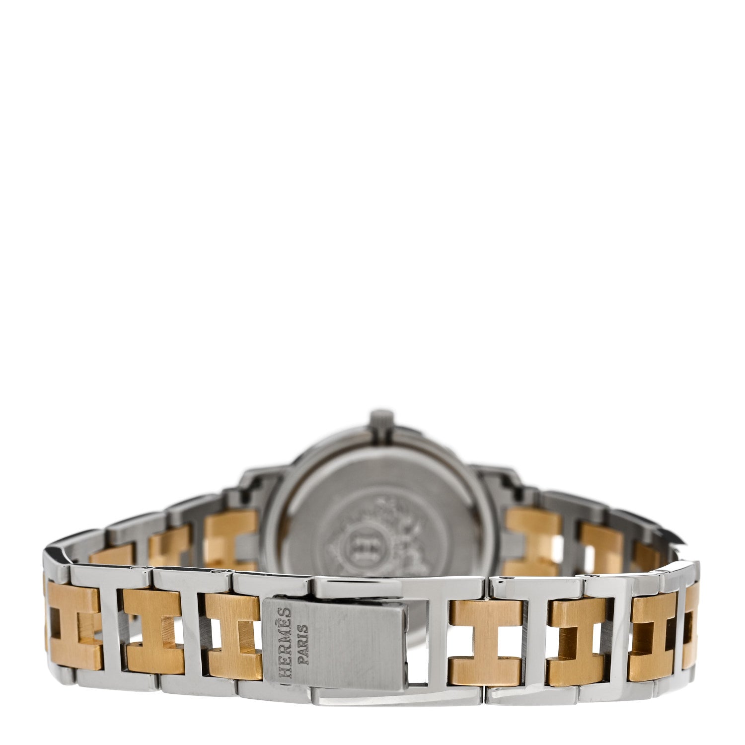 Hermes Stainless Steel 24mm Clipper Quartz Watch Gold 3 of 5