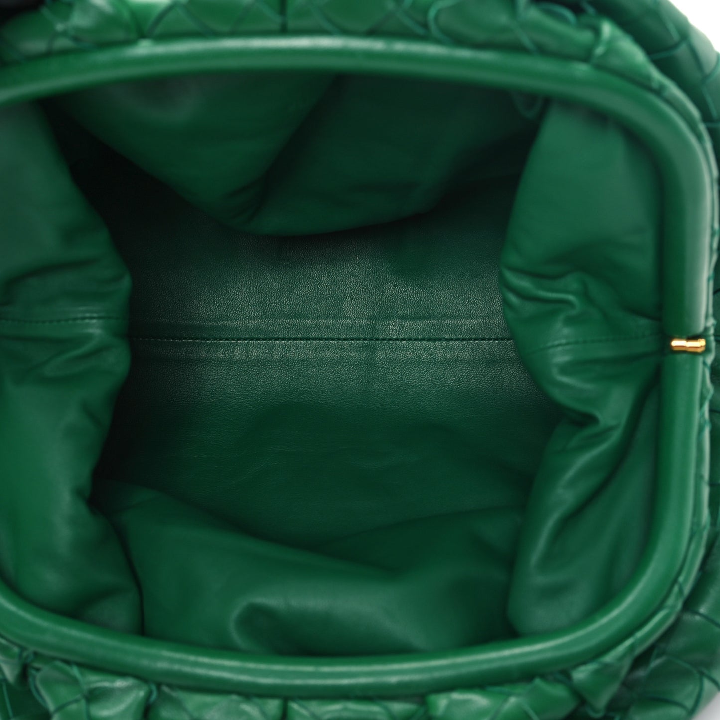 Nappa Maxi Intrecciato The Pouch Oversized Clutch Racing Green