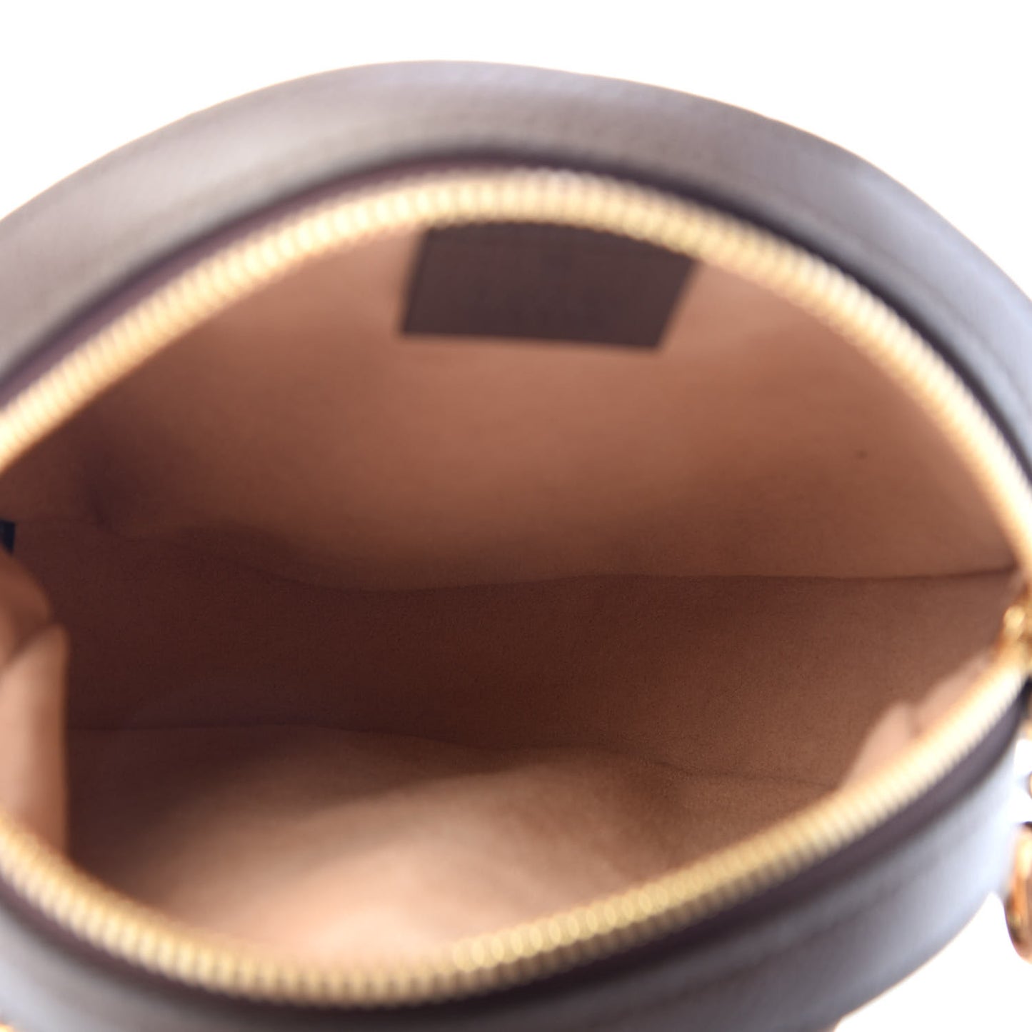 GG Supreme Monogram Web Mini Ophidia Round Shoulder Bag Brown