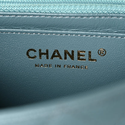 Chanel Caviar Quilted Mini Rectangular Flap Blue 6 of 10
