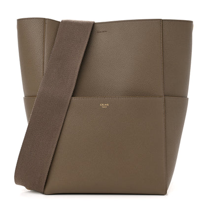 Celine Soft Grained Calfskin Sangle Bucket Bag Taupe 1 of 10