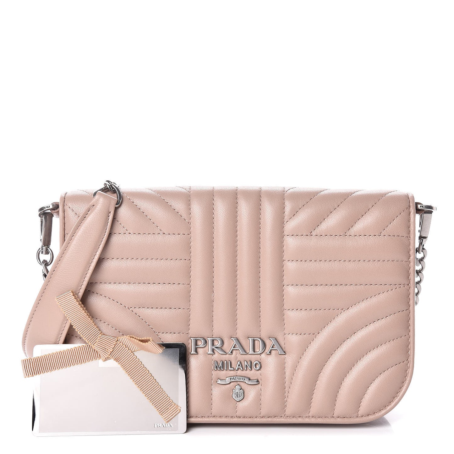 Nappa Impunture Small Diagramme Crossbody Bag Cipria