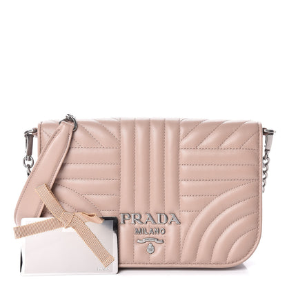 Prada Nappa Impunture Small Diagramme Crossbody Bag Cipria 1 of 8