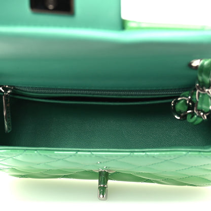 Chanel Patent Calfskin Quilted Mini Square Flap Green 5 of 12