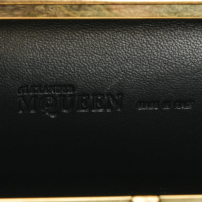 Alexander McQueen Nappa Studded Floral Knuckle Box Clutch Black 6 of 6
