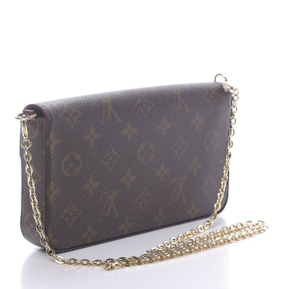 Louis Vuitton Monogram Pochette Felicie Chain Wallet Fuchsia 4 of 10