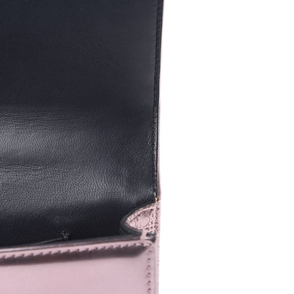 Christian Dior Metallic Patent Micro-Cannage Mini Diorama Flap Bag Pink 10 of 12