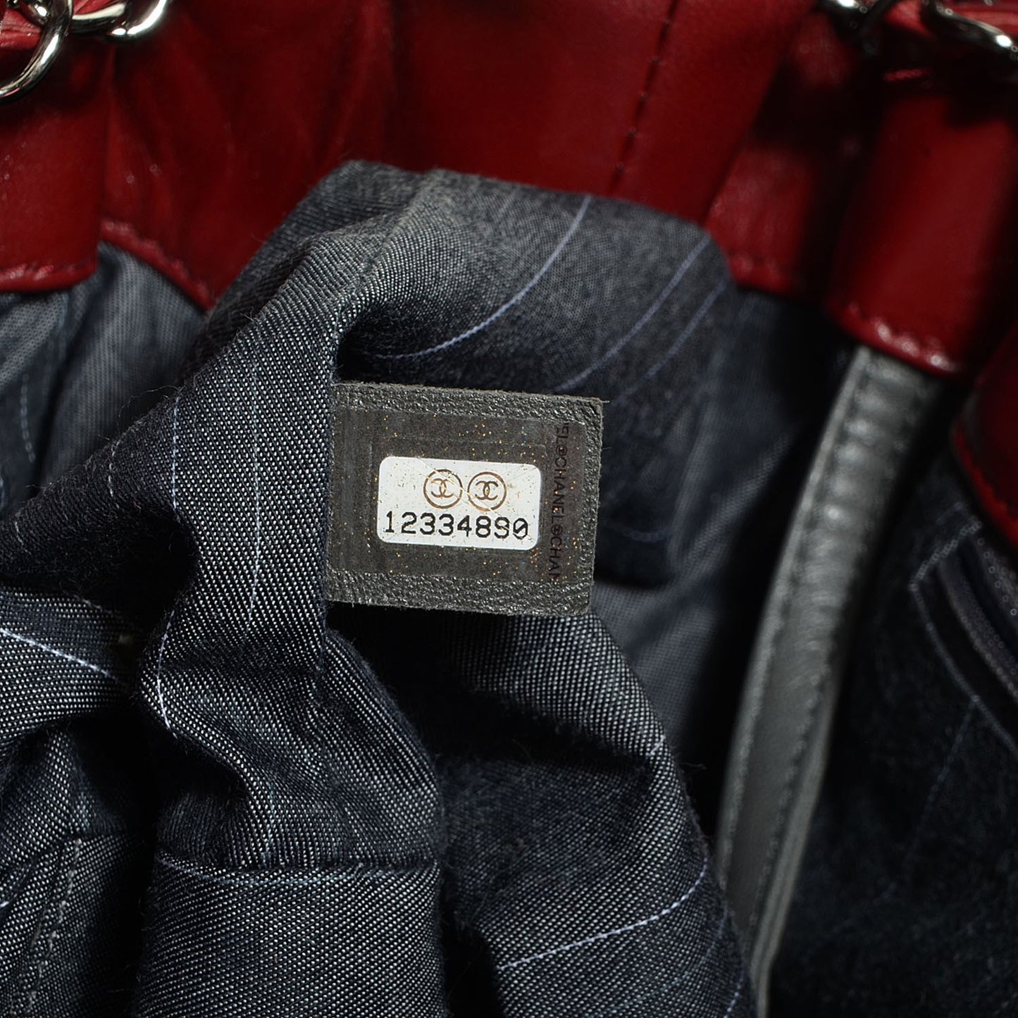 Lambskin Large In and Out Tote Red