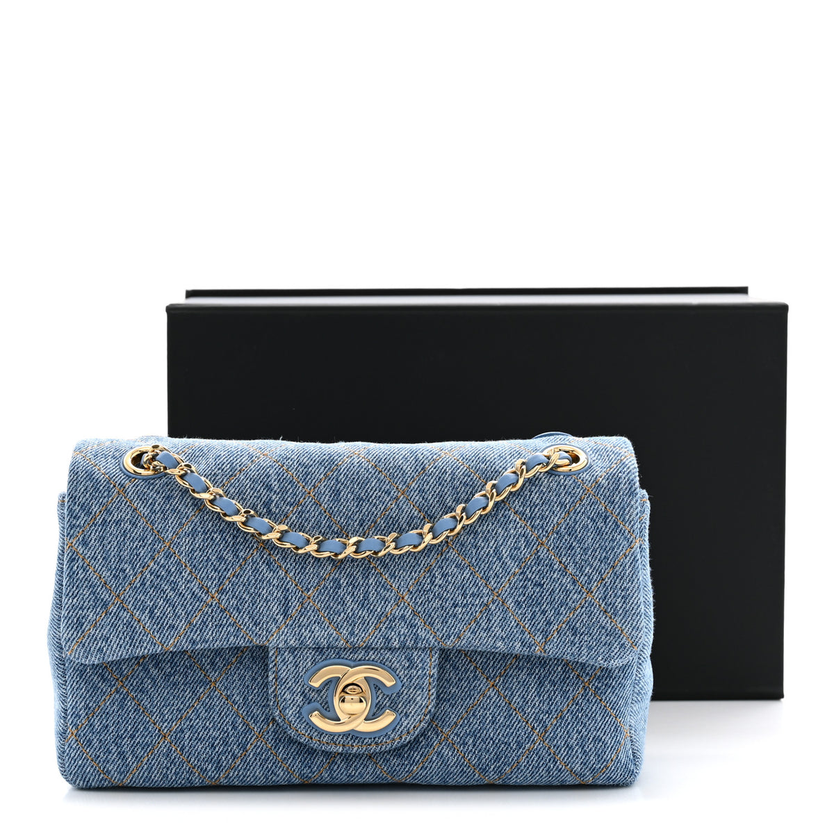 Denim Mini Souplissimo Flap Blue