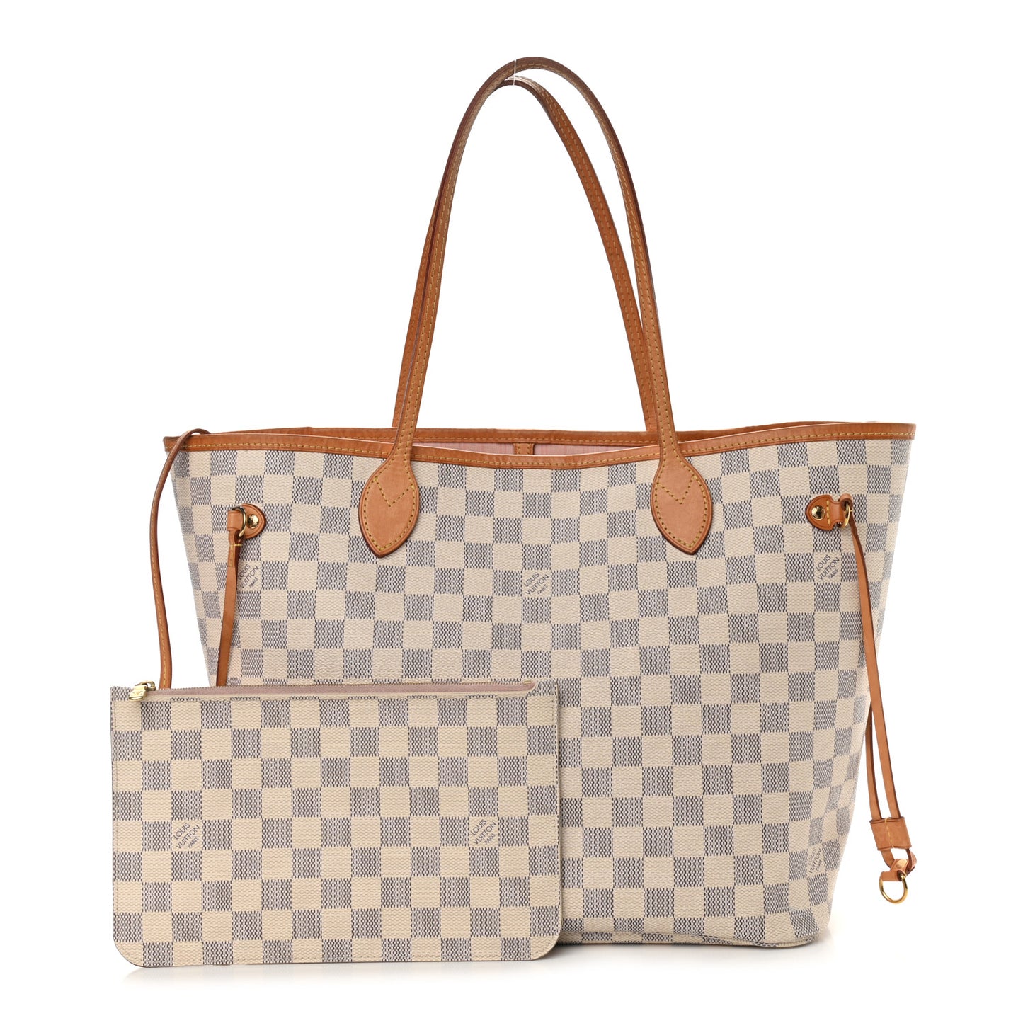 Damier Azur Neo Neverfull MM Rose Ballerine