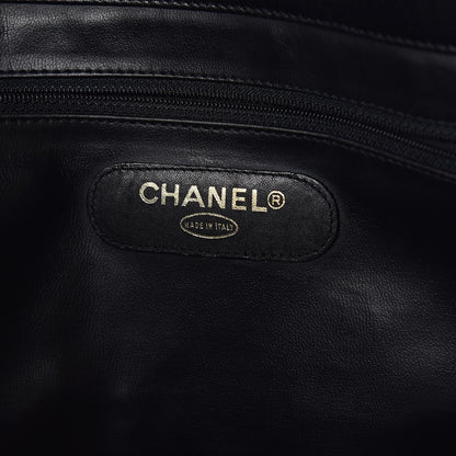 Chanel Calfskin Stitched XL Weekender Black 6 of 12