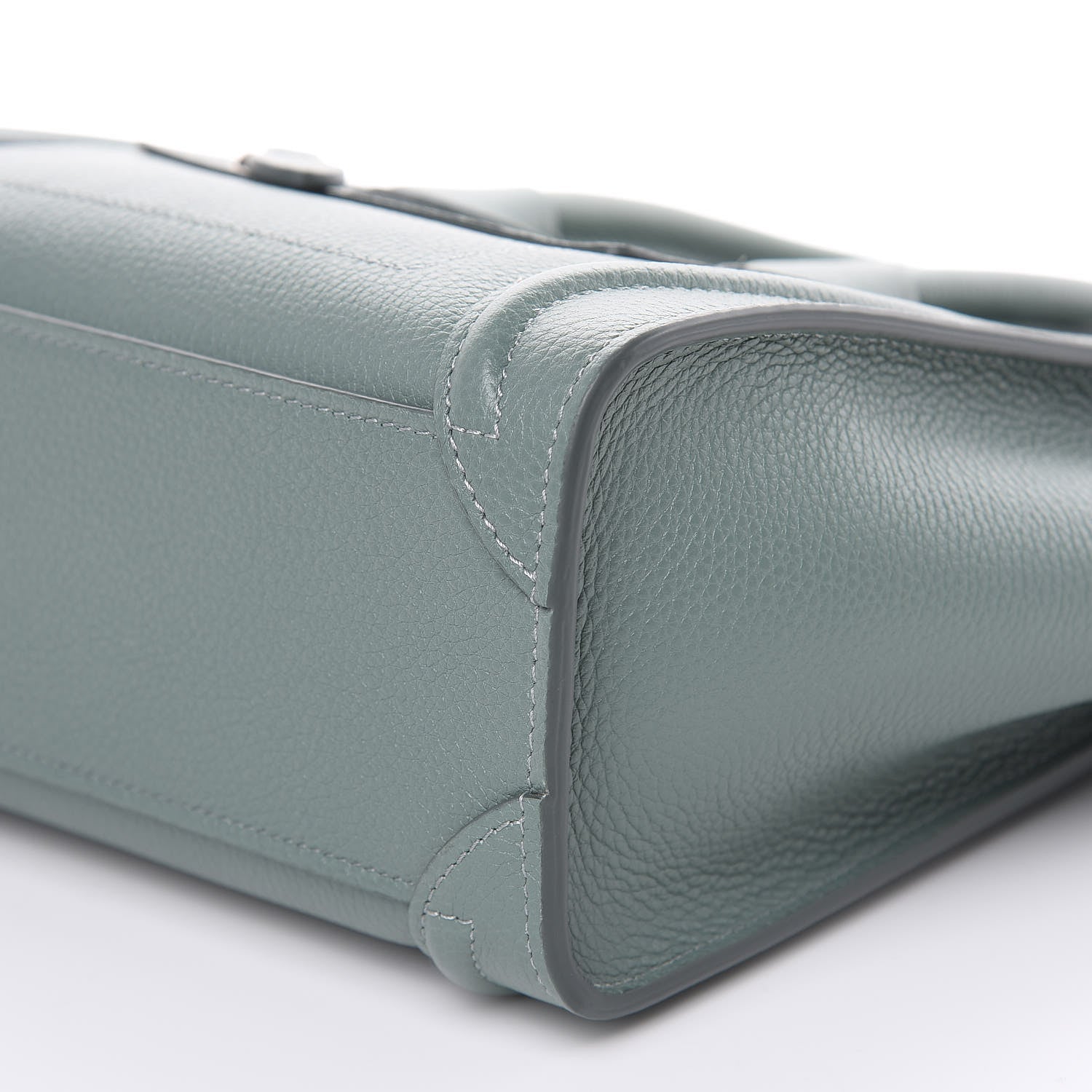 Celine Drummed Calfskin Nano Luggage Celadon 10 of 10