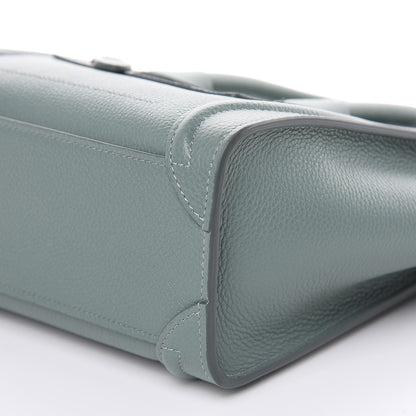 Celine Drummed Calfskin Nano Luggage Celadon 10 of 10