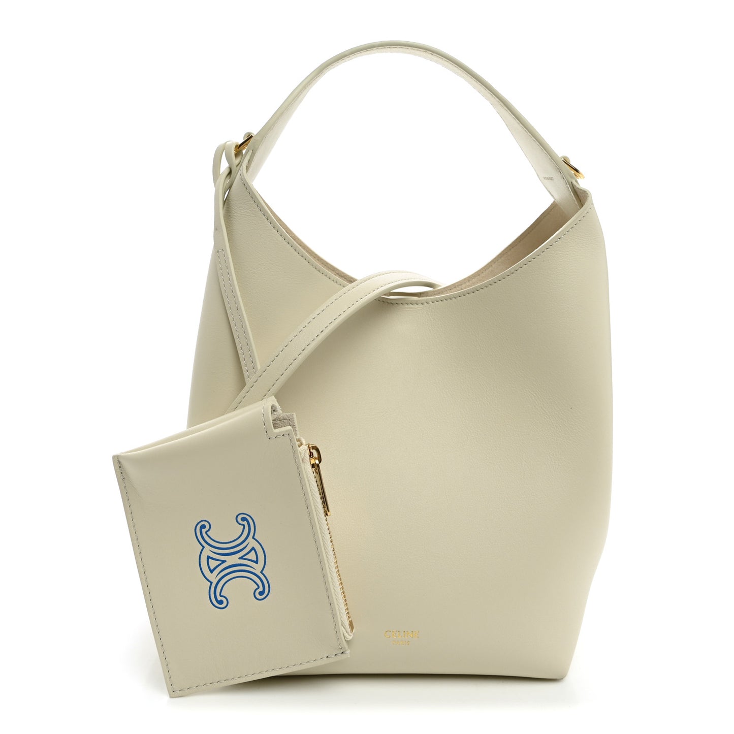 Smooth Calfskin Small Hobo  Rice