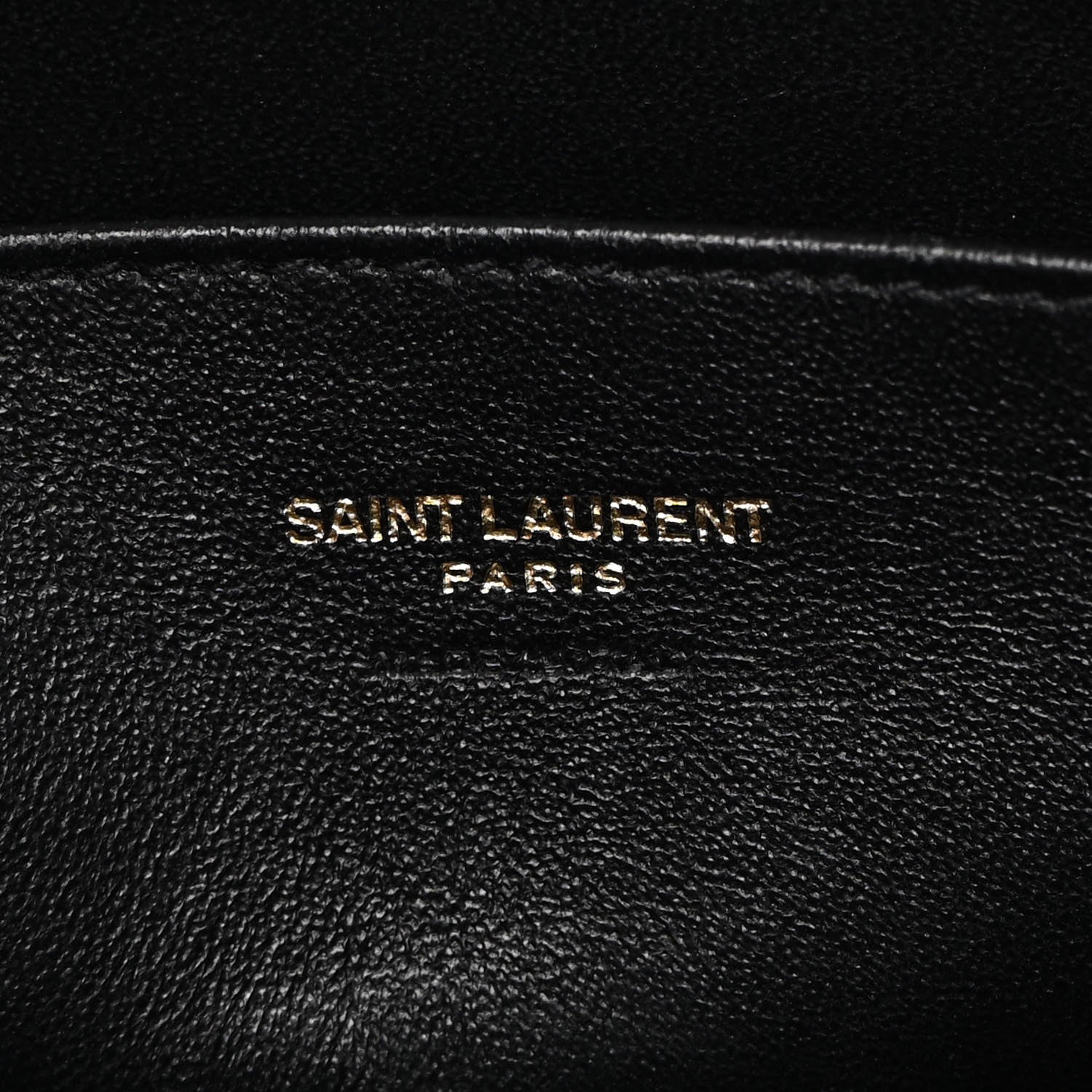Saint Laurent Calfskin Crocodile Embossed Monogram Baby Cabas Black 5 of 11