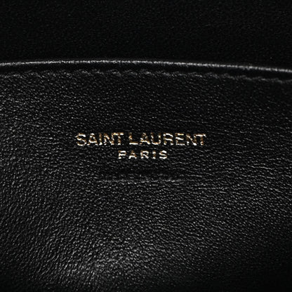 Saint Laurent Calfskin Crocodile Embossed Monogram Baby Cabas Black 5 of 11