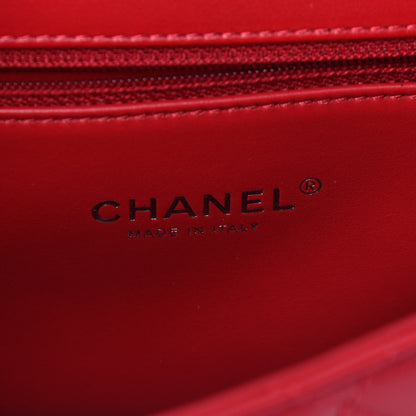 Chanel Lambskin Quilted Small CC Filigree Flap Dark Red 6 of 9