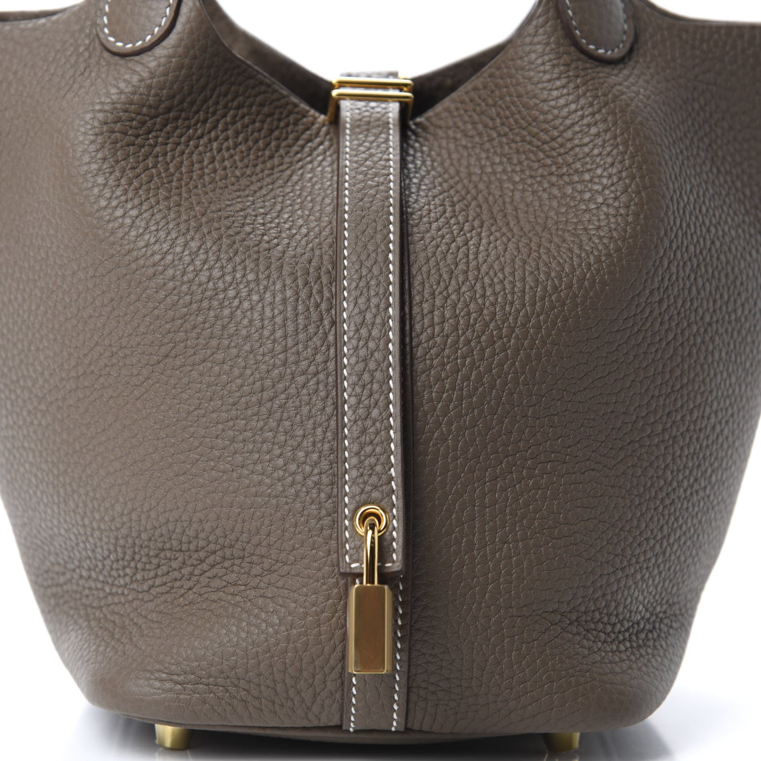 Hermes Taurillon Clemence Picotin Lock 18 PM Etoupe 10 of 11