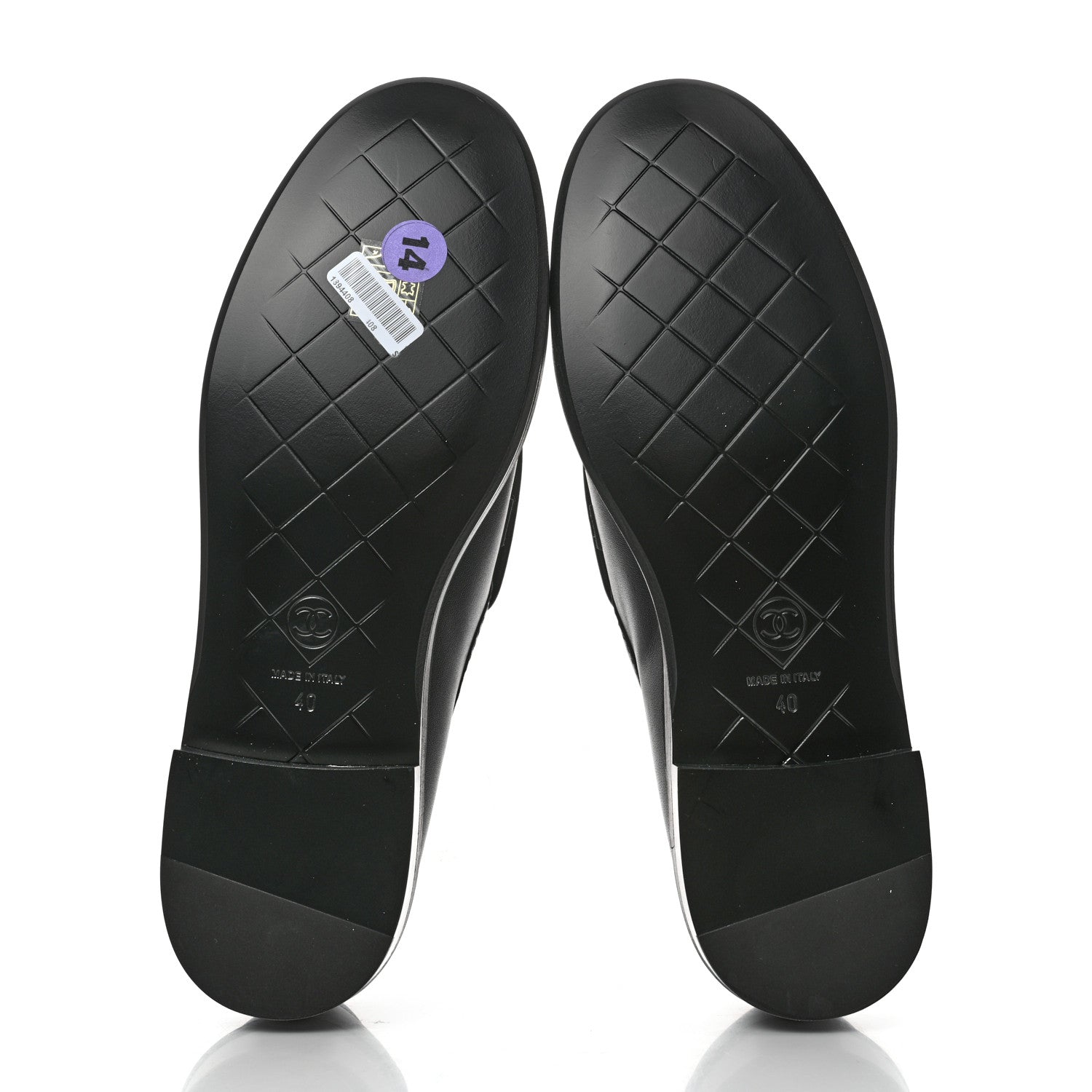 Chanel Lambskin Quilted CC Turnlock Loafers 40 Black 5 of 9