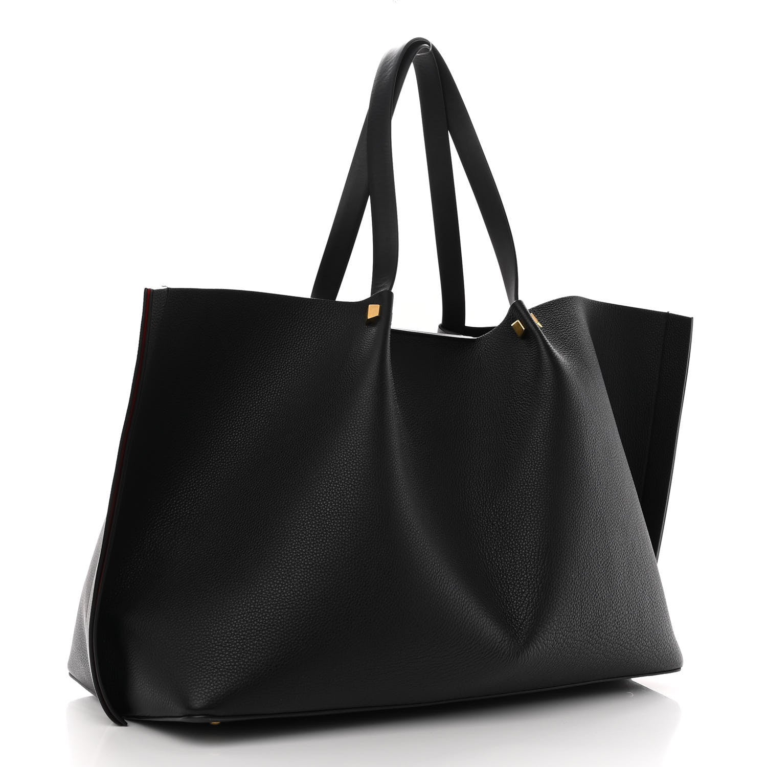 Valentino Garavani Grainy Calfskin Large VLogo Escape Shopper Black 4 of 10