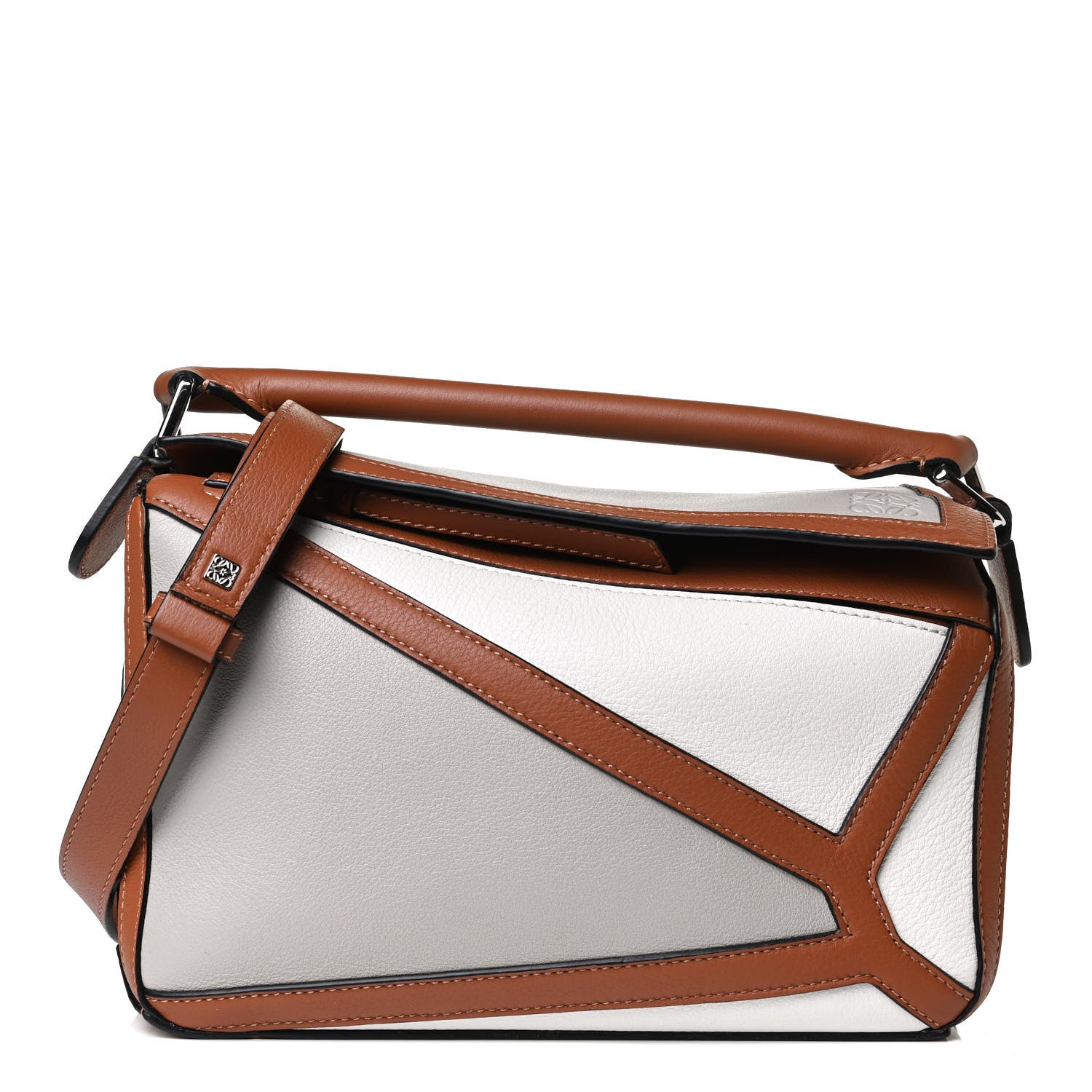 Loewe Calfskin Small Graphic Puzzle Bag Ghost Soft White 1 of 11