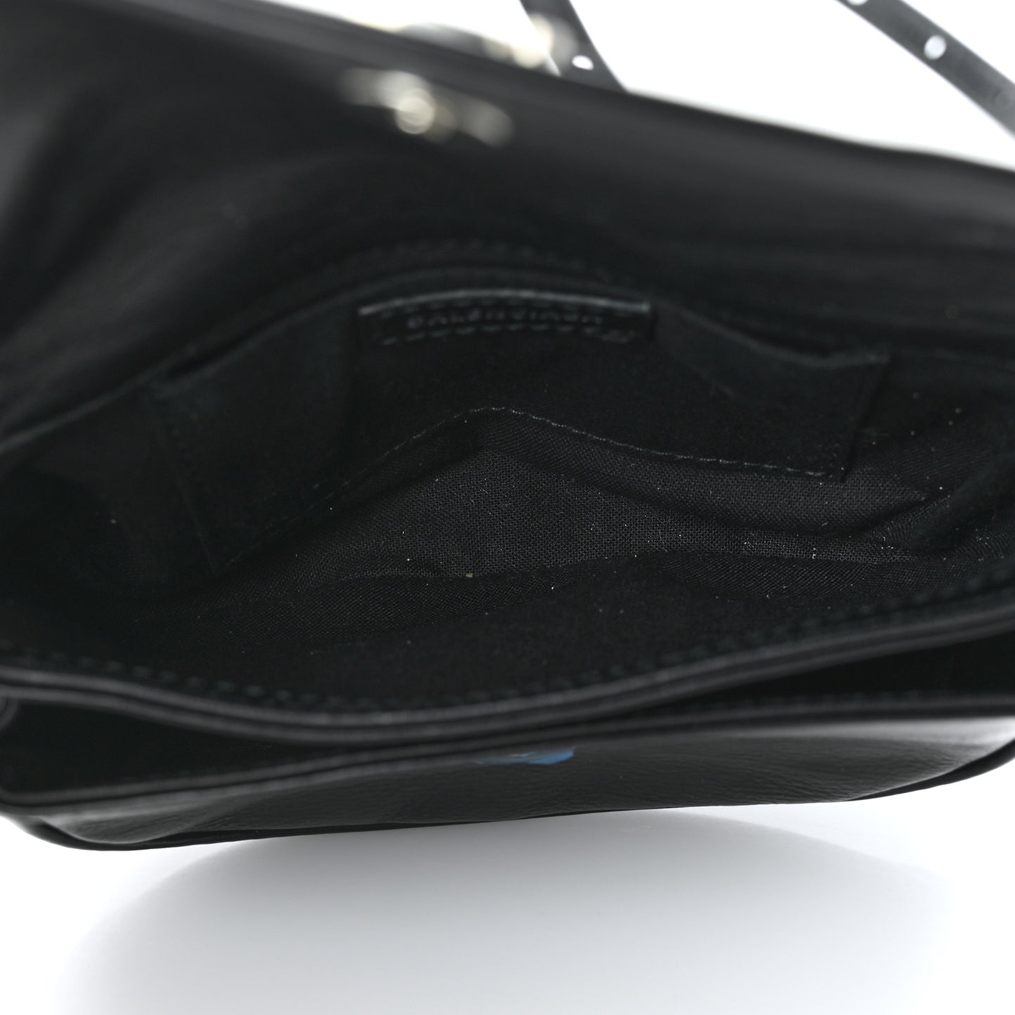 Calfskin Soft B Round Crossbody Bag XS Black