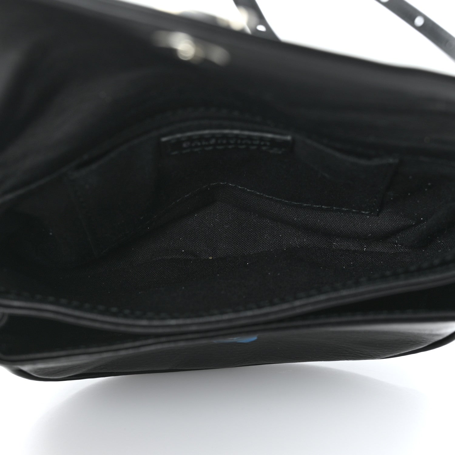 Balenciaga Calfskin Soft B Round Crossbody Bag XS Black 4 of 7