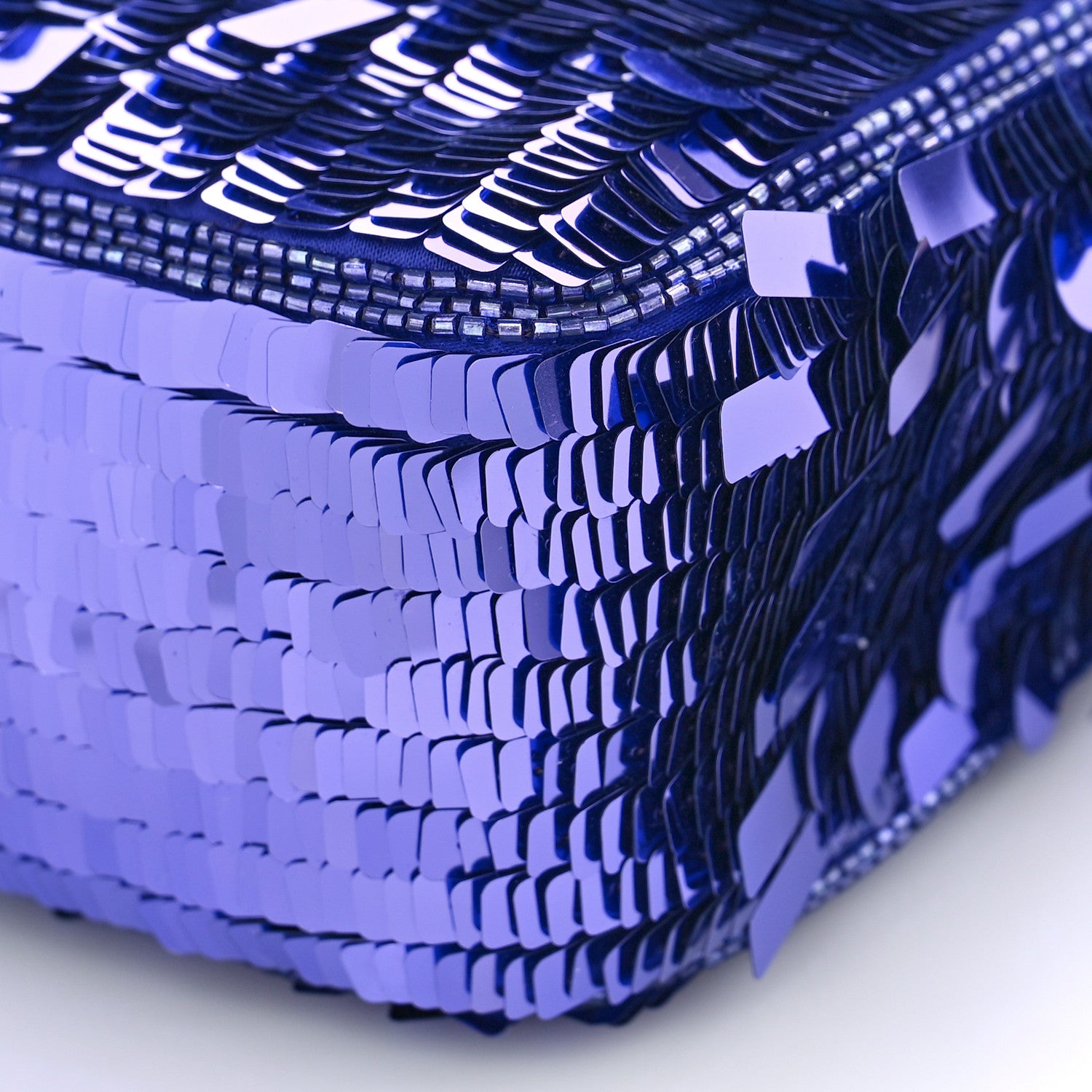 Fendi Sequin Paillettes Vitello Grace Sex and the City Baguette Viola Purple Rain 8 of 8