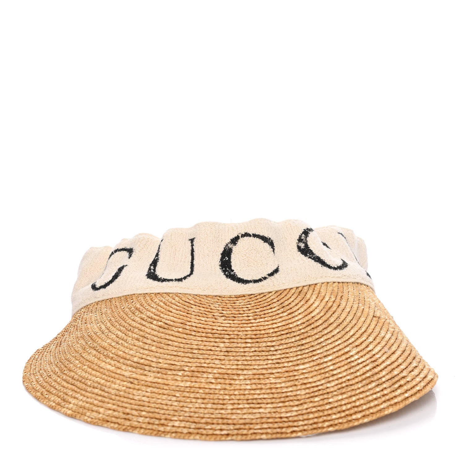 Gucci Raffia Logo Visor S Ivory Black 1 of 4