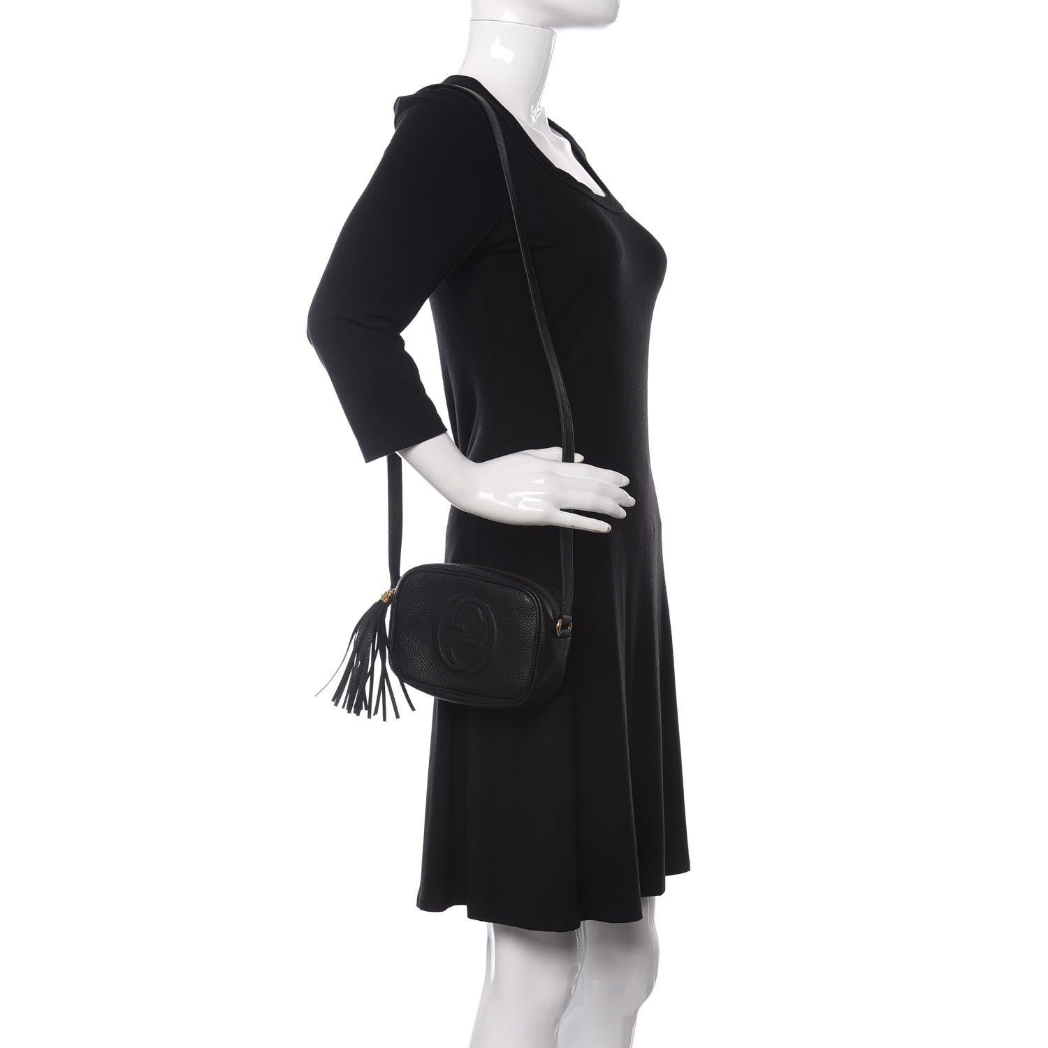Gucci Pebbled Calfskin Mini Soho Disco Bag Black 2 of 11