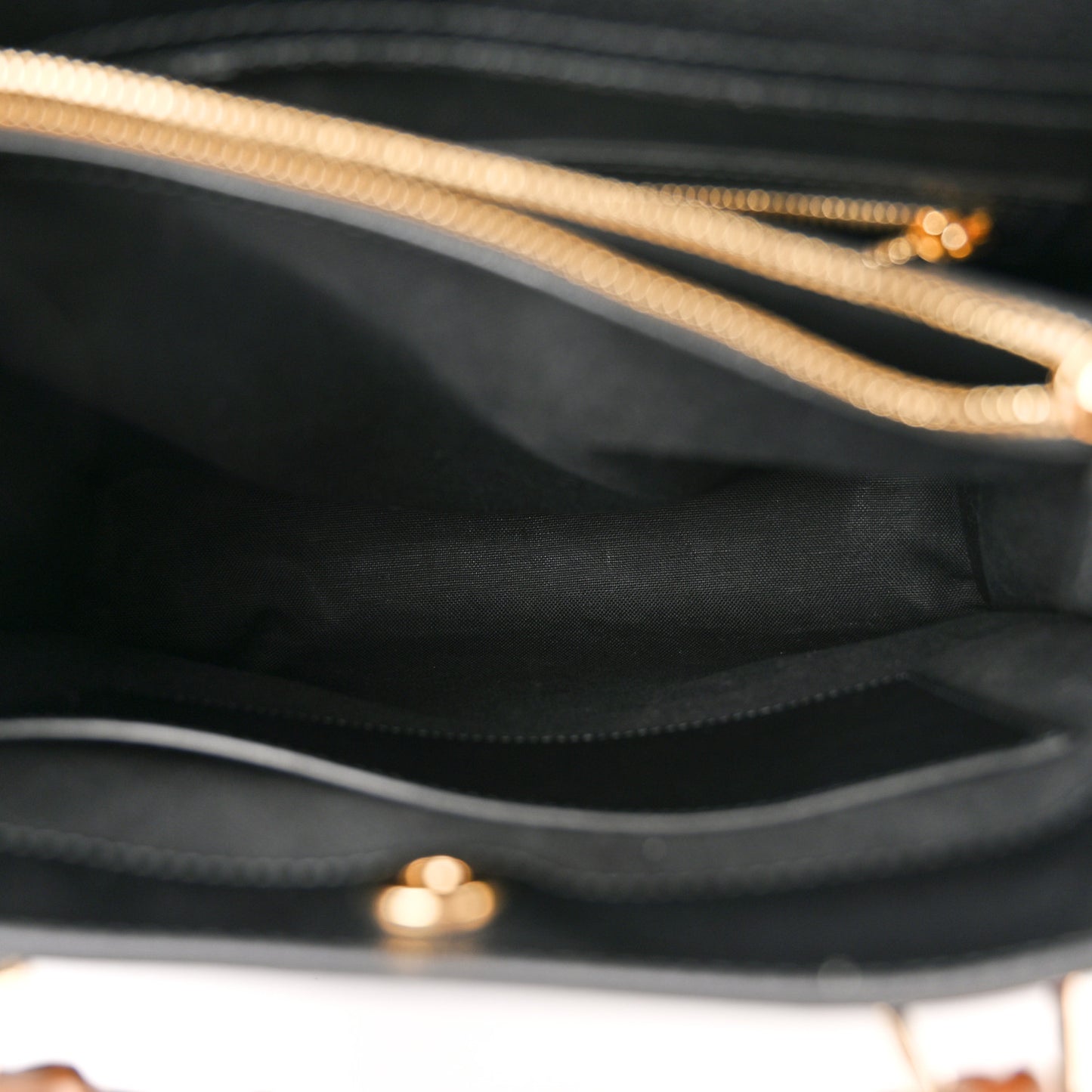 Mini Vintage GG Supreme Monogram Textured Dollar Calfskin Web Large Diana Tote Bag Black